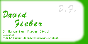 david fieber business card